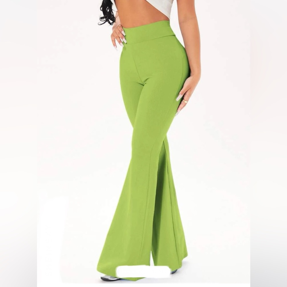 Lime green flare leggings never worn